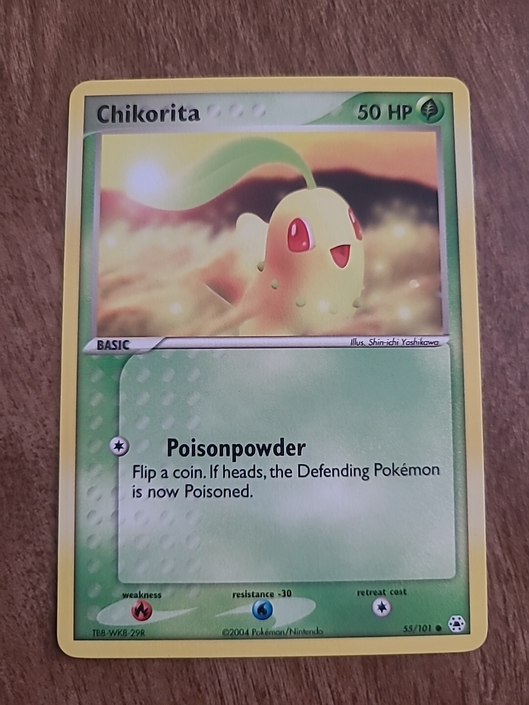 CHIKORITA 55/101 -  EX HIDDEN LEGENDS - COMMON -  NEAR MINT