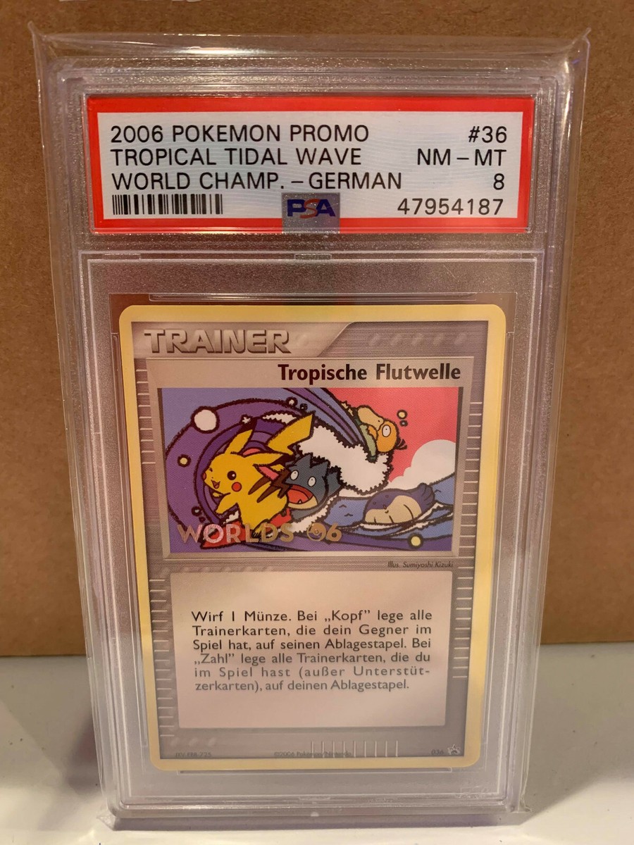 ひまわり　サイン　PSA8 PSA 8 2006 Worlds GERMAN Tropical Tidal Wave Black Star Pokemon