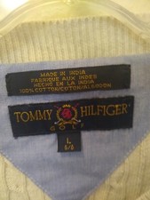 Vintage Y2K Men's Tommy Hilfiger Classic Cable Knit Sweater Long Sleeve Size L
