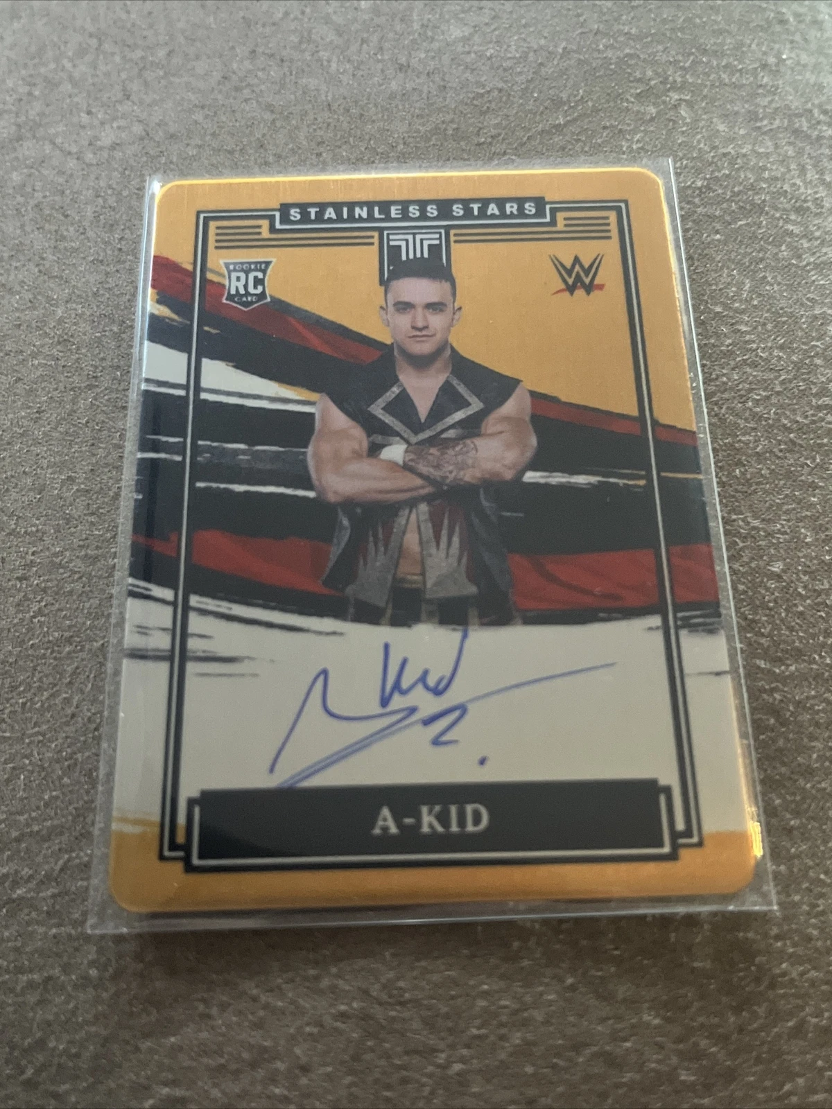 2022 Impeccable WWE A-Kid Stainless Gold Rookie Autograph Auto #1/10