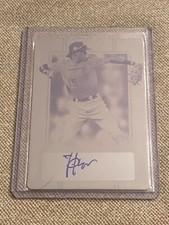 HUNTER CRAMER 2019 Leaf Perfect Game AUTOGRAPH Magenta Printing Plate #1/1
