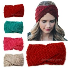 Women Autumn Warm Winter Cross Crochet Knit Headband Headwrap Ear Warmer Braided