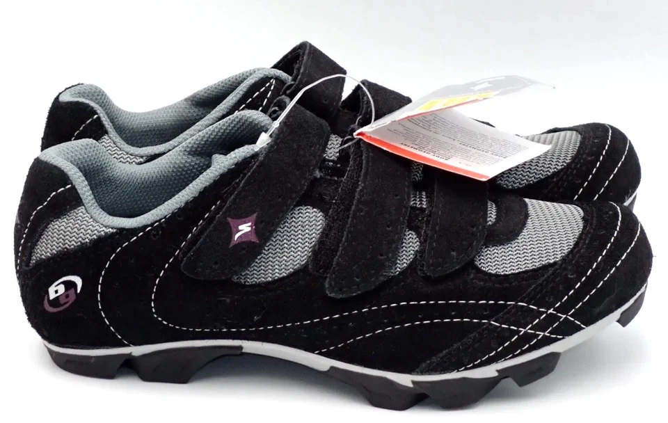 Zapatos de ciclismo especializados Riata MTB para mujer talla 7 negros cuerpo geometría BG ciclismo Foto 3 de 4