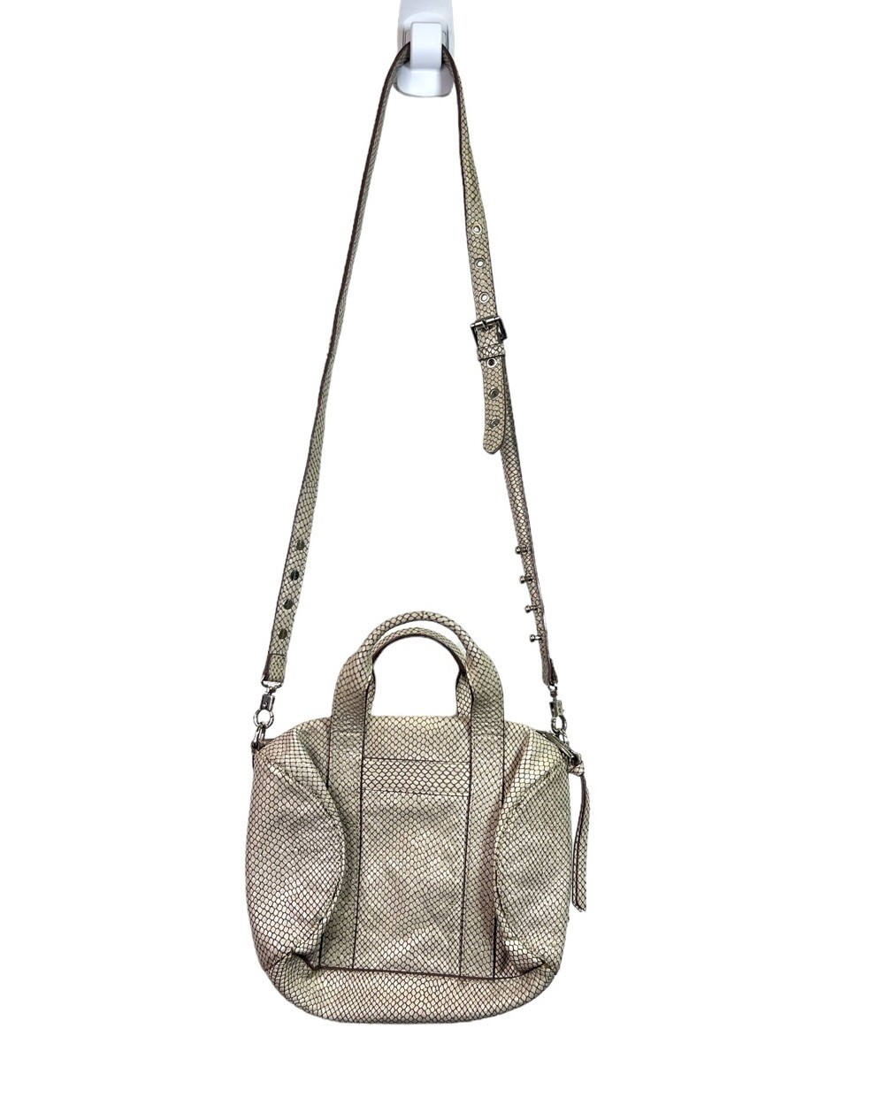 Rebecca Minkoff White Snakeskin Crossbody Purse