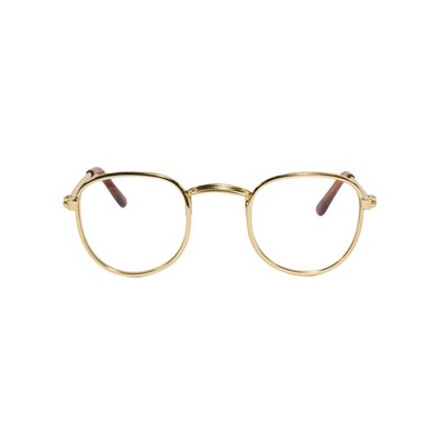 Heless 154 - Puppenzubehör Lesebrille mit goldenem Rahmen und minimalistischem D