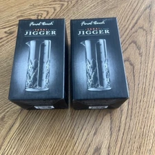 Lot 2- Final Touch Glass Doseur Yarai Jigger Measuring Cocktail Jigger (FTA7035)