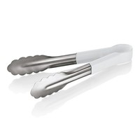Universalzange KüChenzange Haccp Edelstahl Salat GebäCk Buffet Zange 23 Cm Weiß