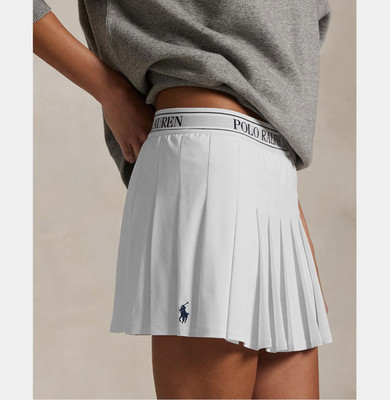 Ralph Lauren Polo Womens Air tech Pleat skirt L Skort Preppy Tennis Country Club