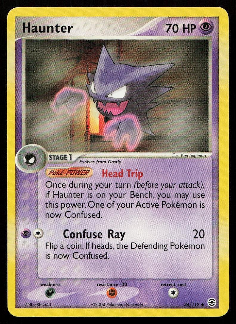 Haunter 34/112 Uncommon FireRed & LeafGreen Pokemon Near Mint