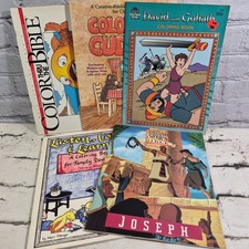 Christian Children  s Coloring Books Lot Of 5 Unmarked