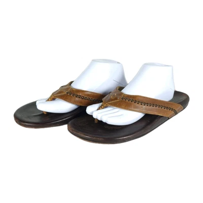 Olukai men’s kava slide thong leather sandals size 8 brown slip on flip flops OluKai | Shoes | Olukai Mens Kava Slide Thong Leather  main image 4