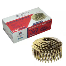 1-1/4 In. Electro Galvanized Smooth Shank Roofing Coil Nails 7,200 per Box
