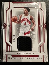 /99 2023-24 Scottie Barnes Material National Treasures Jersey Patch Raptors SN