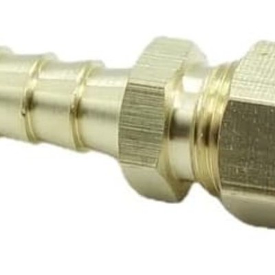 1 Piece Compression 5/16'' Tube OD to 5/16'' Hose Barb fitting Transmission Cooler