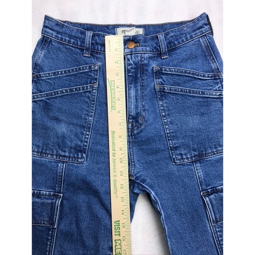 Madewell 90s Straight Cargo Jeans High Rise Blue Denim Gr. 26 - Bild 8 von 16