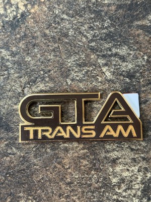 NOS 1987 Only Firebird Trans Am GTA Dark (Mid) Russet Brown Fender Emblem New GM