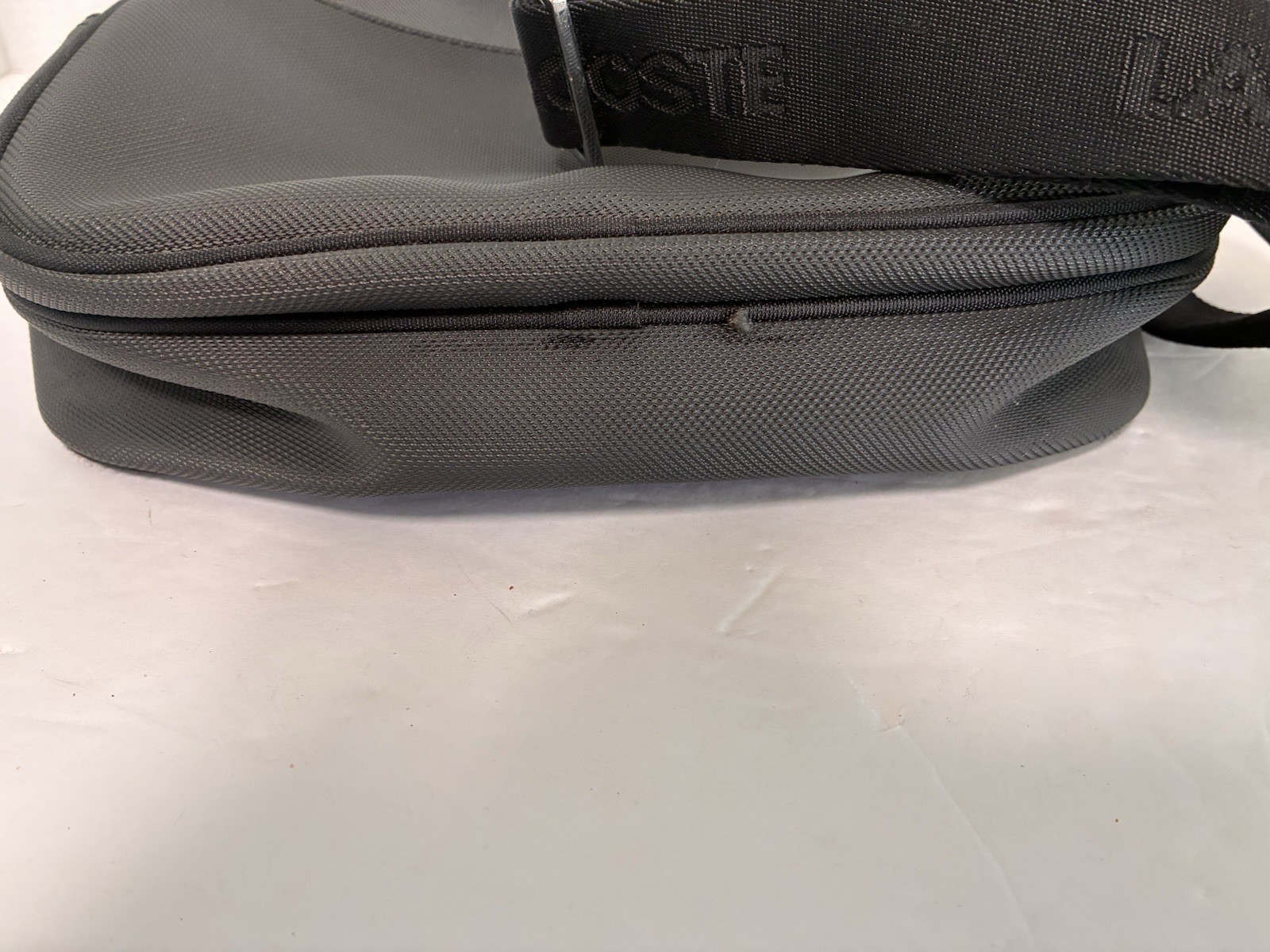 NWOT Unisex Lacoste Black Crossbody Bag - Adjustable Strap Great for Travel thumbnail 5