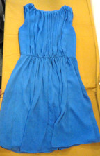 Calvin Klein Blue Sleeveless Pleated A-Line Dress Size 4