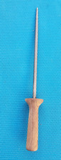 Vintage Chicago Cutlery Knife Sharpening Honing Steel Rod Wooden Handle 10&rdquo;