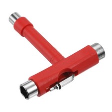 All-In-One Skate Tool Multi-Function Portable Skateboard Tool T Tool, Red