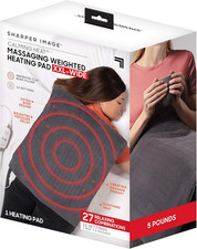 Calming Heat Xxl-Wide Massaging Weighted Heating Pad by Sharper Image- Electric