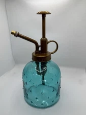 Vintage Inspired Glass*Plant Mister*Perfume* Spritzer* New*Blue*