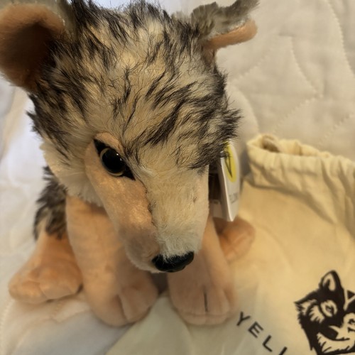 Yellowolf Wolf Plüschtier Stofftier 12 Zoll weiches Plüschtier mit Canvas-Aufbewahrungstasche - Bild 3 von 6