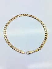 9ct Yellow Solid Gold Curb Ankle Bracelet – 5.2mm – 10"