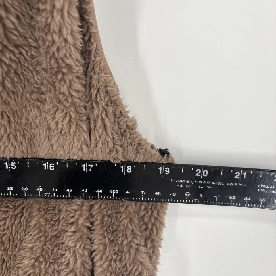 Chaleco polar Love Culture pequeño marrón coco boho chic chaleco sin mangas Foto 4 de 4