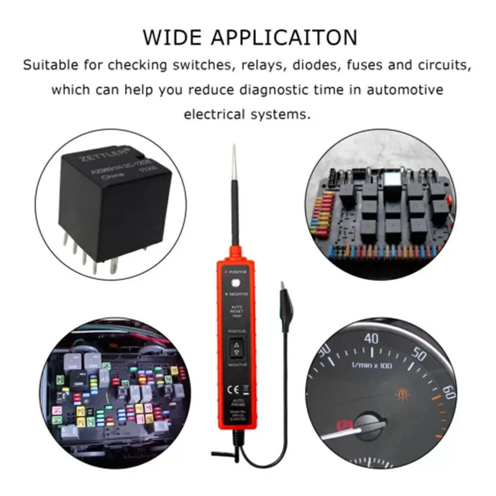 7X 6-36V Digital Automotive Car Power Circuit Electrical Tester Probe Test Light