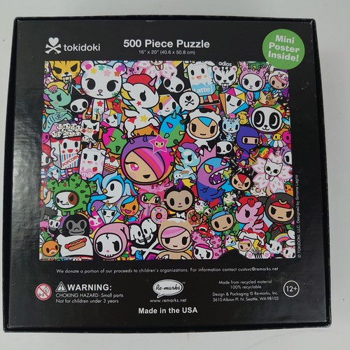 Tokidoki Unicorno Adios All Stars 500 Pc Puzzle Rare Pop Art Collectible Moofia - Picture 3 of 6