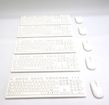 Set of 5 8875 White 2.4GHz Wireless Keyboards and Mouse Set