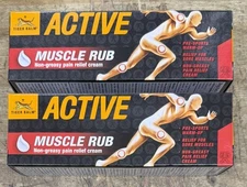 Tiger Balm Active Muscle Rub Non-Greasy Pain Relief Cream - 2 oz X 2pc