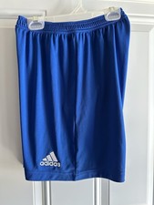 Adidas Youth S Soccer Shorts Blue Recycled Fabric AEROREADY Sportswear