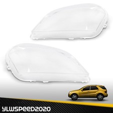 Fit For 2006-2008 Mercedes Benz Ml Class W164 Pair Clear Headlight Lens Covers