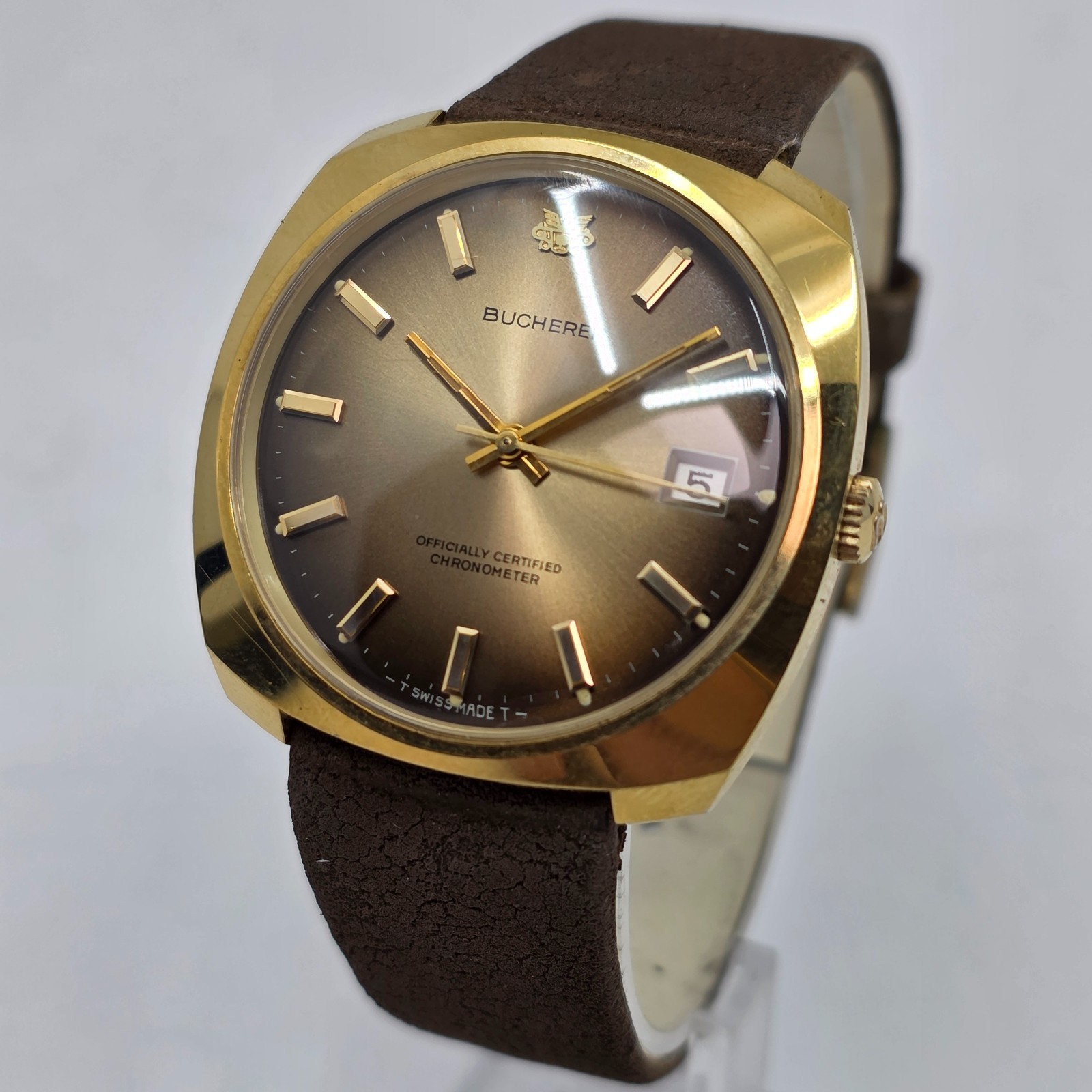 Vintage Bucherer Automatic Chronometer Date Sunbu… - image 2