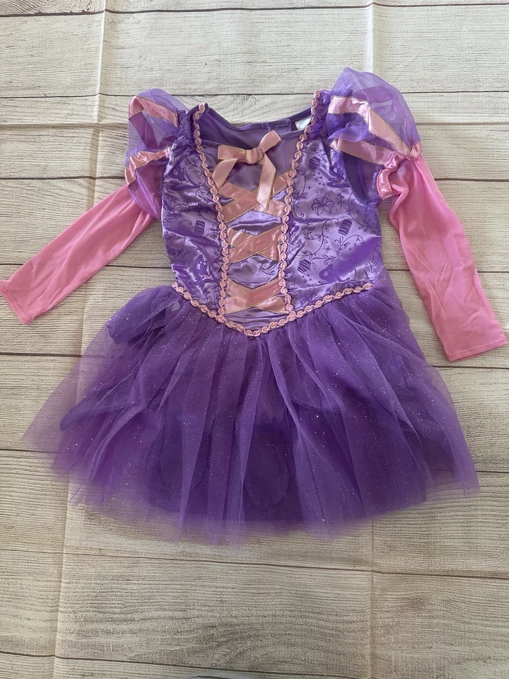 Disney Princesas Rapunzel Vestido Enredado Disfraz Talla 3-4T Foto 4 de 4
