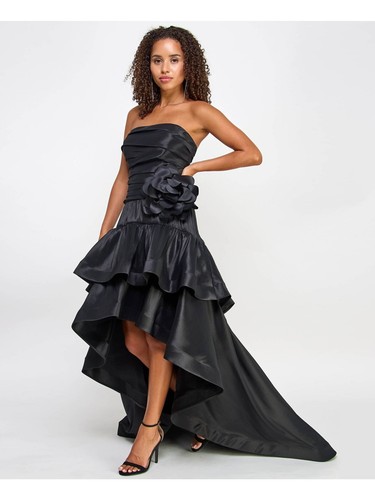 CITY STUDIO Womens Black Rosette Waist Hem Sleeveless Dress Juniors 11\12 - Picture 7 of 11
