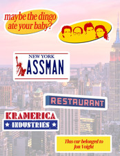 Seinfeld Sitcom Retro TV 6pc Sticker Pack