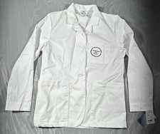White Swan Meta Uniform Lab Coat Size 10 White Long Sleeve Pockets