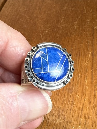 Jay King Mine Finds DTR 925 Sterling Silver Lapis Lazuli Retired Ring Size 9.5
