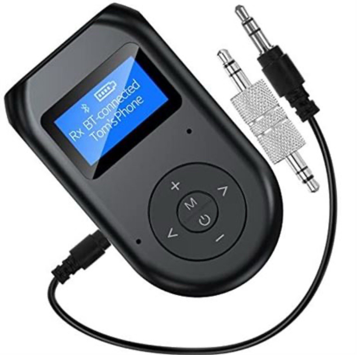 3-in-1 Bluetooth 5.0 Audio Transmitter Receiver with Screen for Wireless 3.5mm Adapter