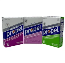 Propel Electrolyte Powder Packets, 3 Pack: Berry, Kiwi Strawberry, Raspberry Lem