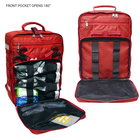 20L First Aid Medical Backpack, Red EMT Bag, Empty, Removable Pouches, MOLLE