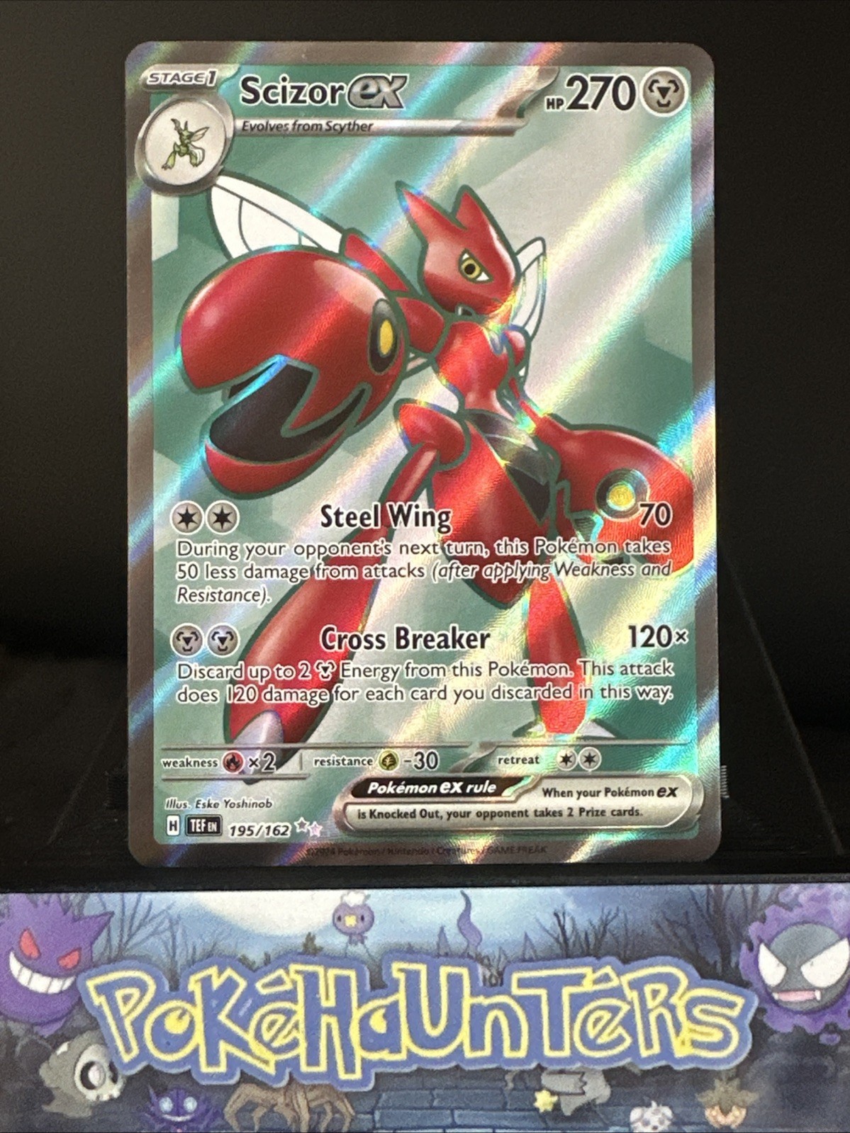 Pokemon Card Scizor EX 195/162 S&V Temporal Forces Full Art Near Mint