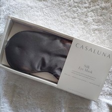 Casaluna Luxuriously Soft 100 Silk Eye Sleep Mask -Dark Gray 8.5" x 3.5"