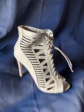 Women Open Toe Back Zipper Stilettos High Heel Sandals Wedding Party Sandals
