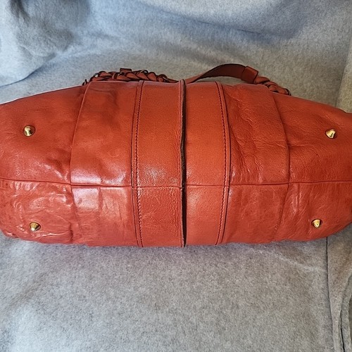 Autentica borsa Chloé Heloise in pelle rossa con manici intrecciati borsa a mano Italia - Foto 9 di 23