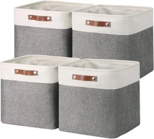 Temary 13 Inch Storage Cubes Baskets Fabric Storage Bins Cube Storage Baskets wi