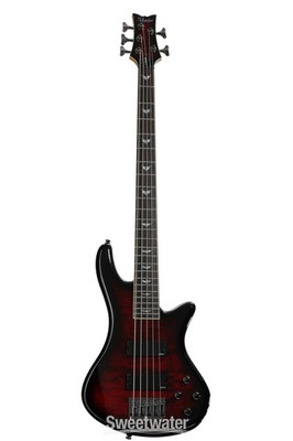 Schecter Stiletto Extreme 5 Bass Guitar - Black Cherry